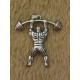 Fitness Body builder with weight steel pendant