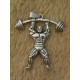 Fitness Body builder with weight steel pendant