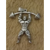 Fitness Body builder with weight steel pendant