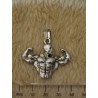 Fitness Body builder torso steel pendant